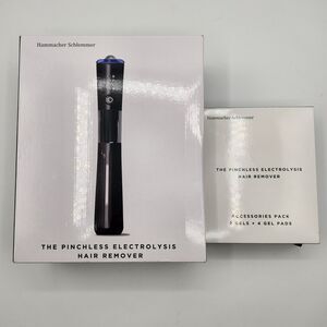 Hammacher Schlemmer the Pinchless Electrolysis Hair Remover & Accessories Pack